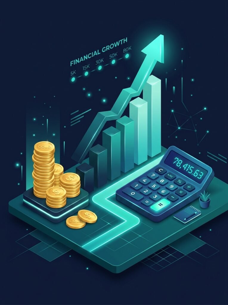 Track compound interest, evaluate ROI, manage risk tolerance, and compare stocks and ETFs.