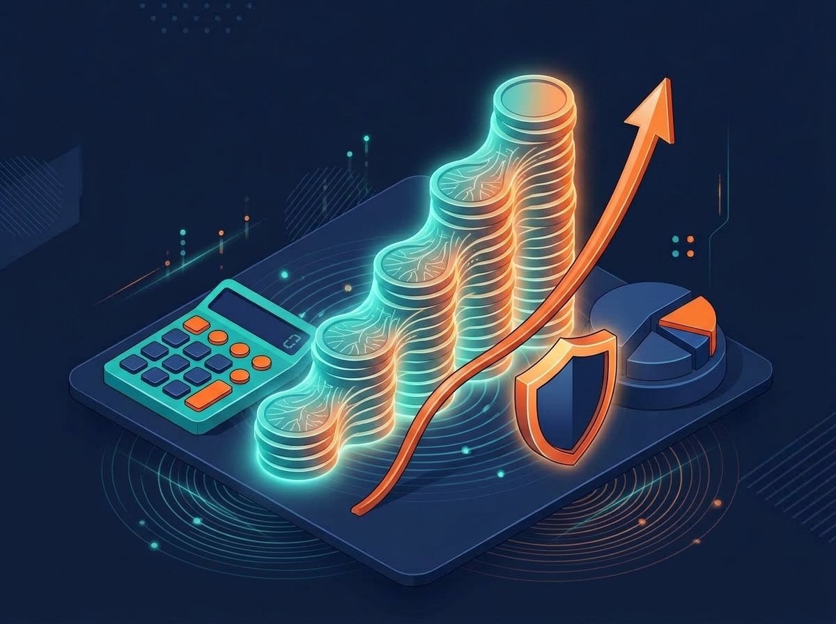 Compound interest calculator showing future value