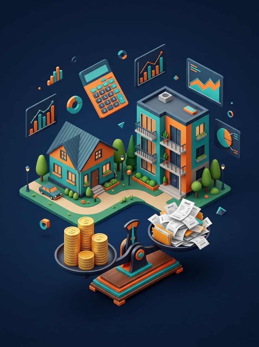 Mortgage rent vs buy calculator net worth comparison