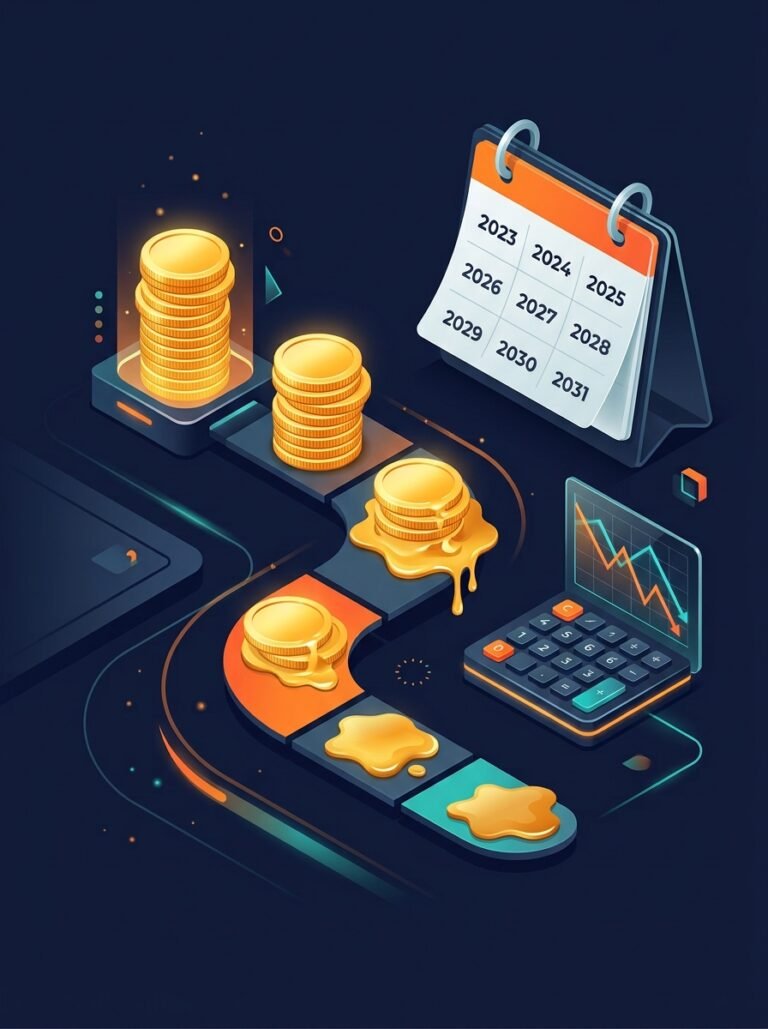 Inflation calculator showing purchasing power decline over time