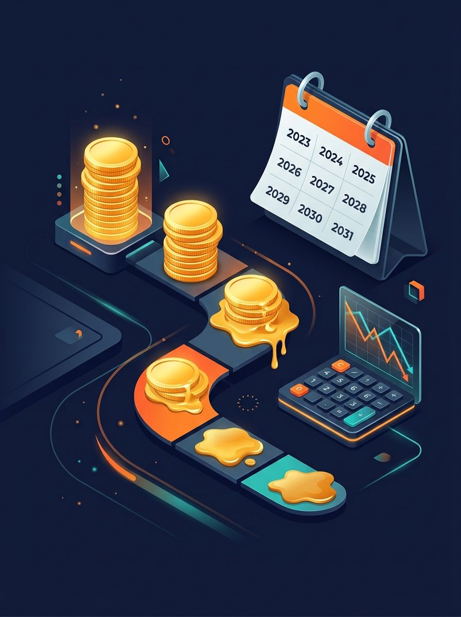 Inflation calculator showing purchasing power decline over time