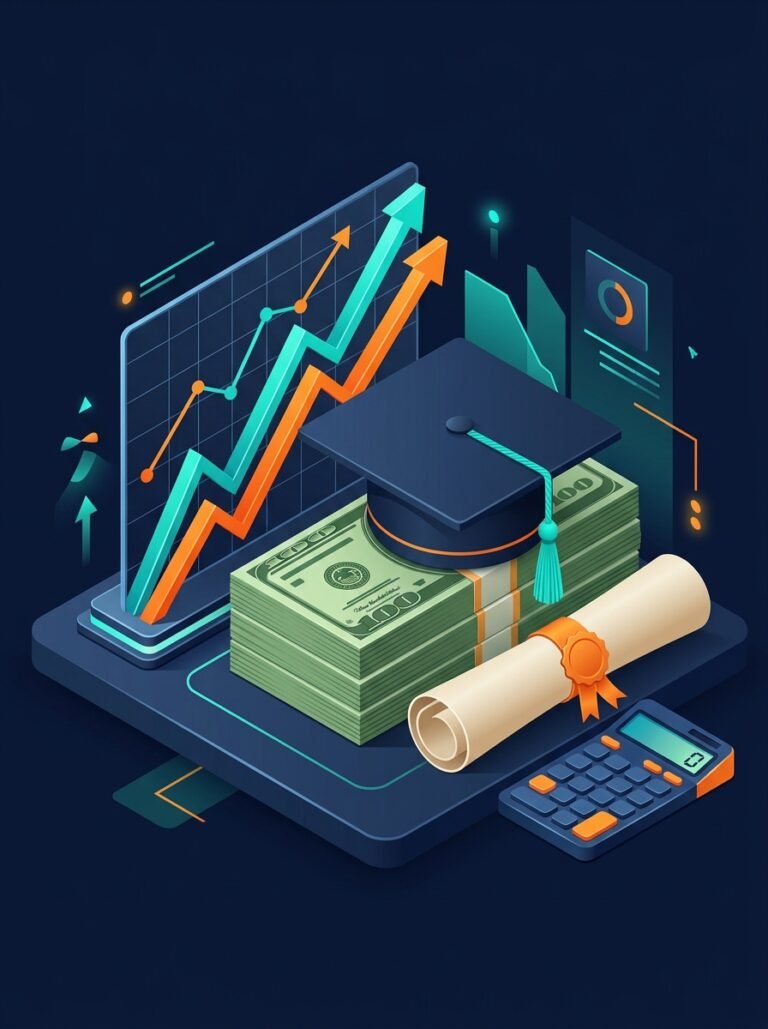 Graduate school ROI calculator showing investment returns