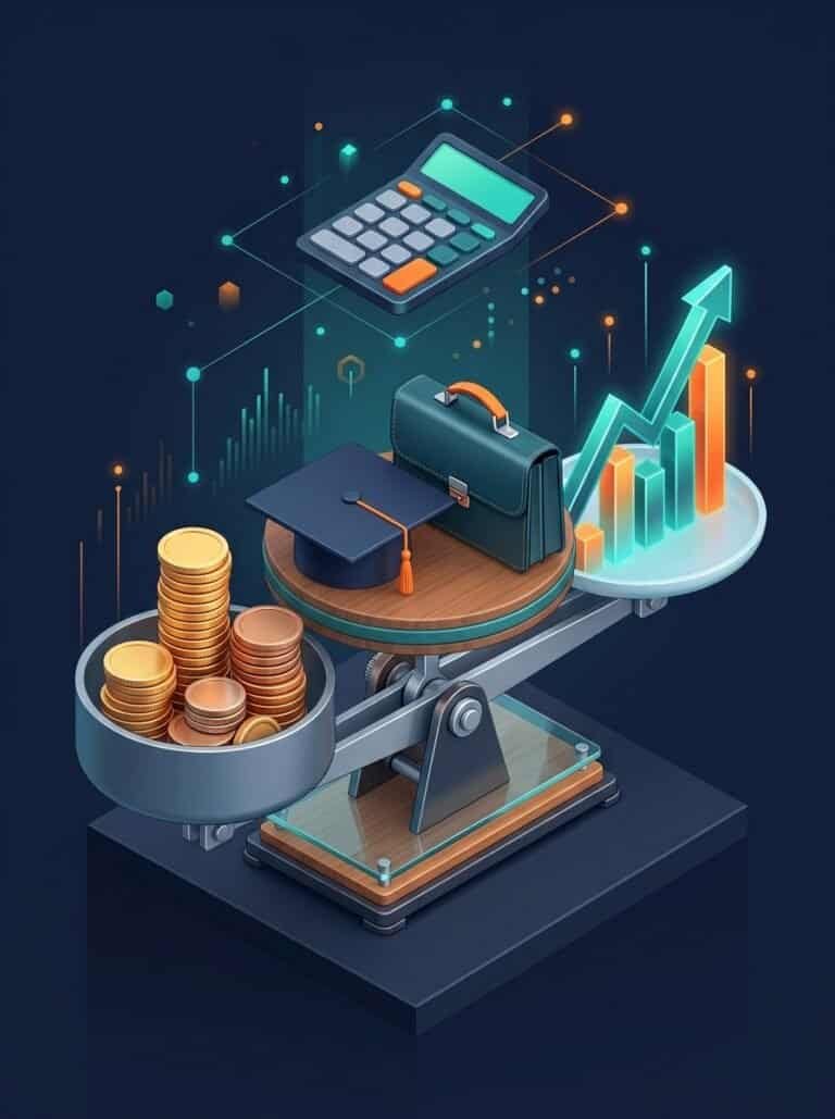 College cost vs future earnings calculator with ROI analysis