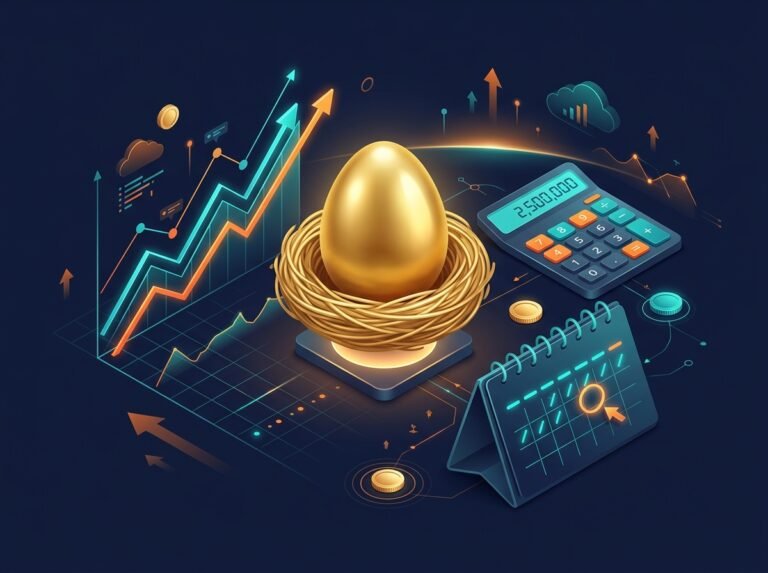 Retirement nest egg calculator showing projected savings