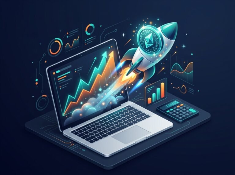 ICO ROI calculator with vesting and fees