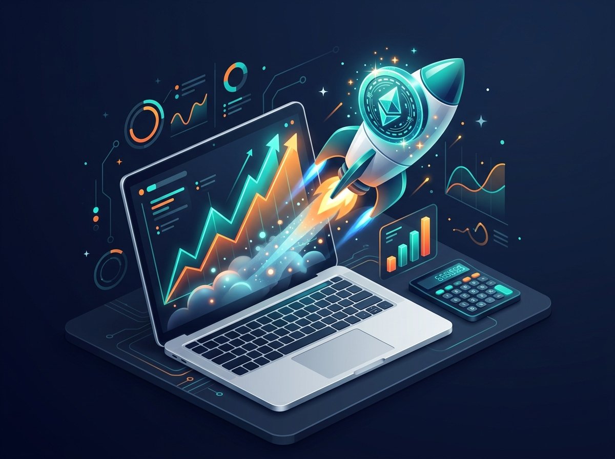 ICO ROI calculator with vesting and fees