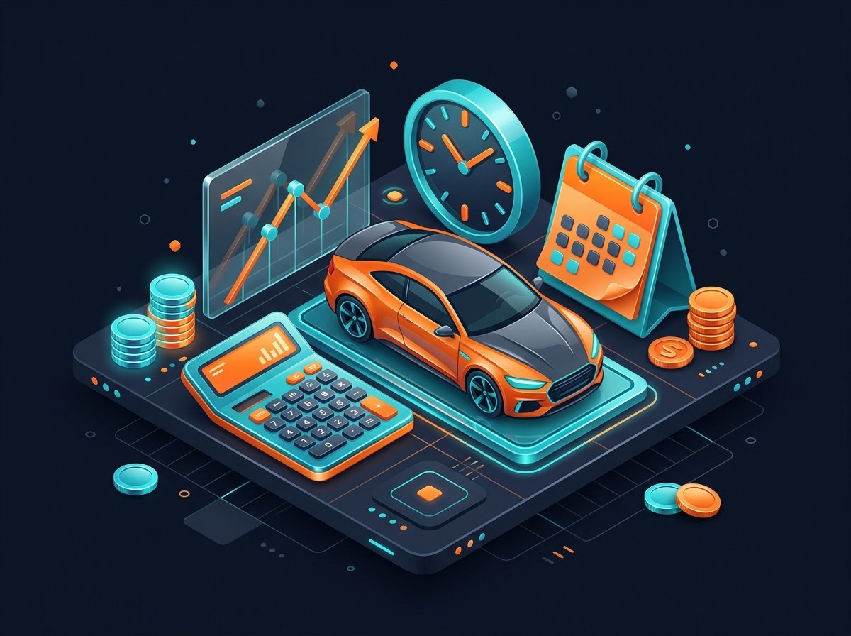 Car depreciation calculator with line chart showing car value declining over years