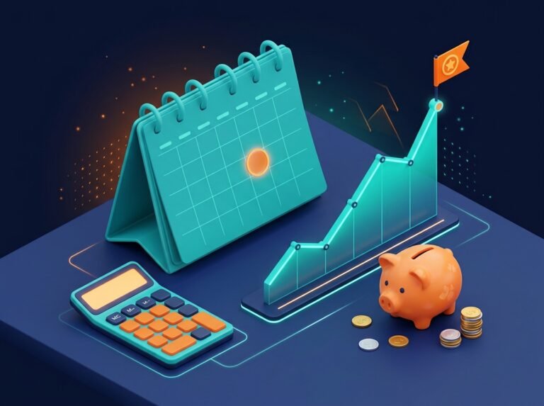 Savings goal by date calculator with target date tracking
