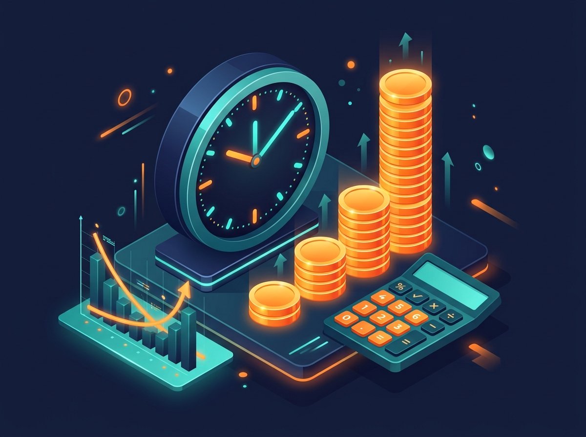 Rule of 72 calculator showing time to double money
