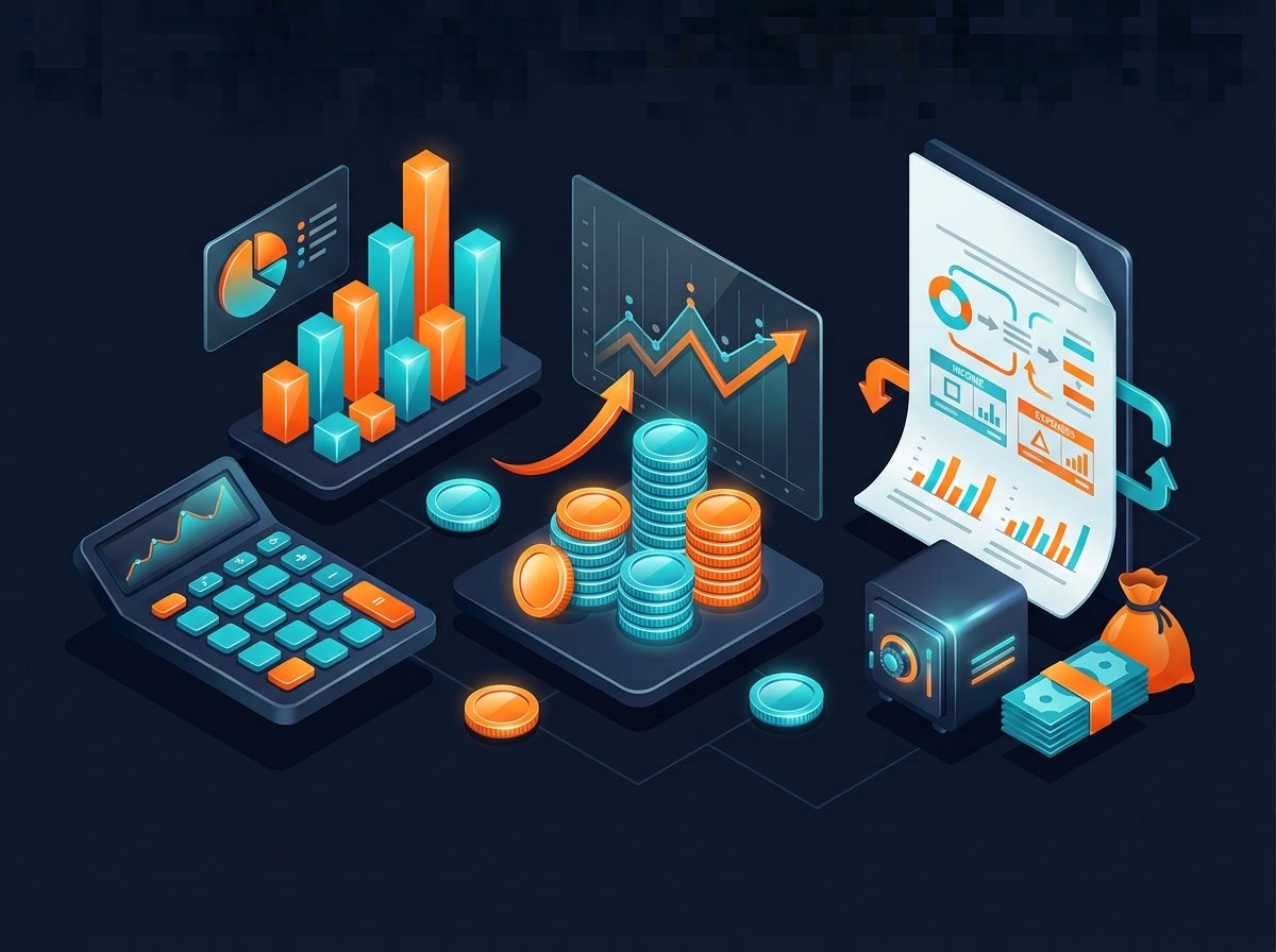 NPV IRR calculator with bar chart of cash flows and line chart of cumulative NPV