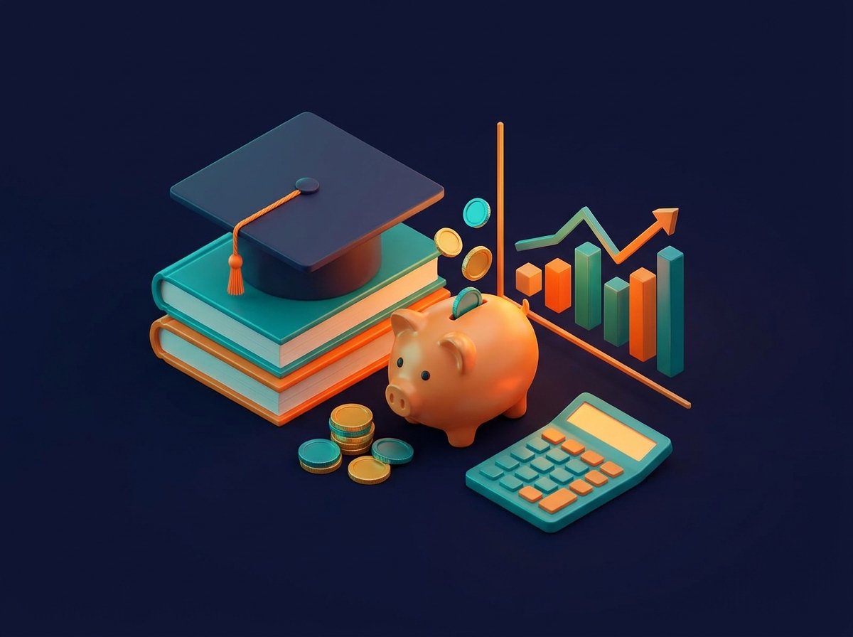 Education savings goal calculator with future cost projection