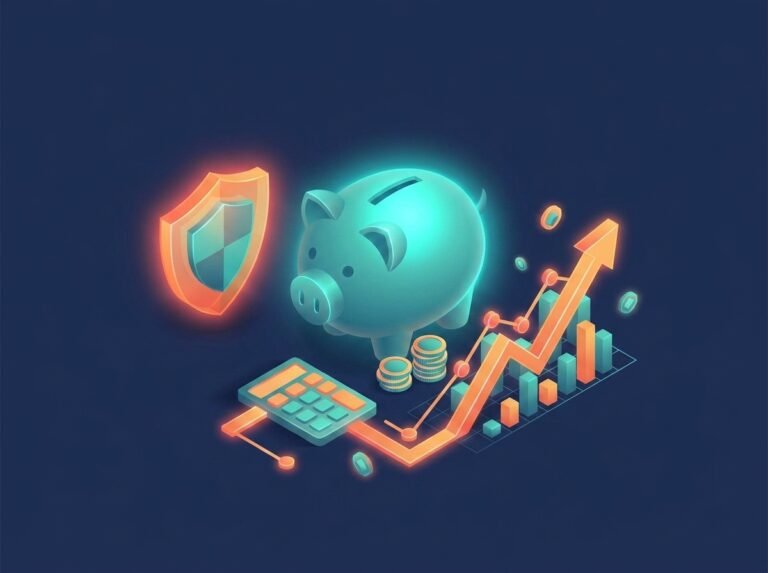Emergency fund calculator showing savings growth