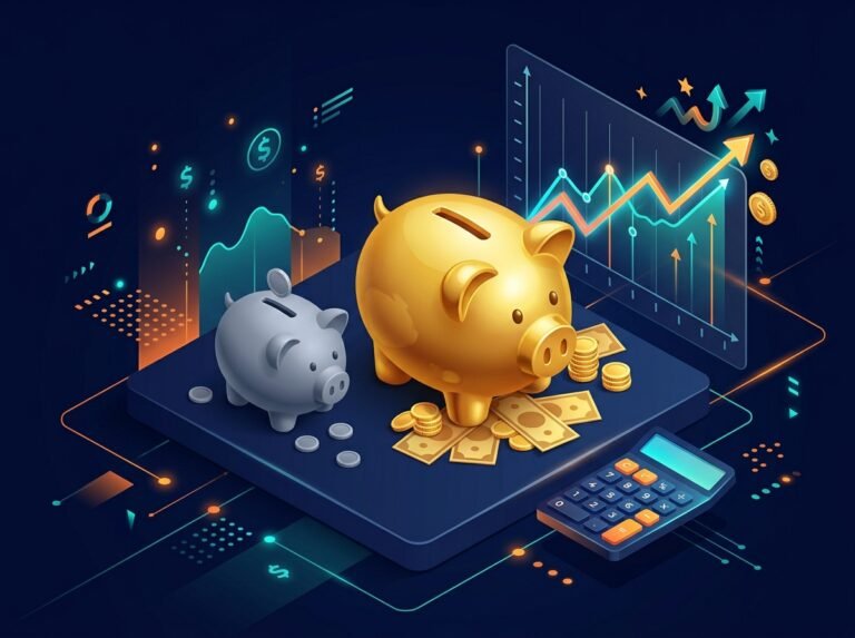 High-yield savings calculator showing difference in interest earned